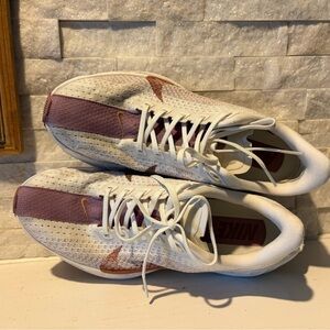 Size 9 Nike Women’s Pegasus Plus White and Metallic Red Bronze Running Shoes